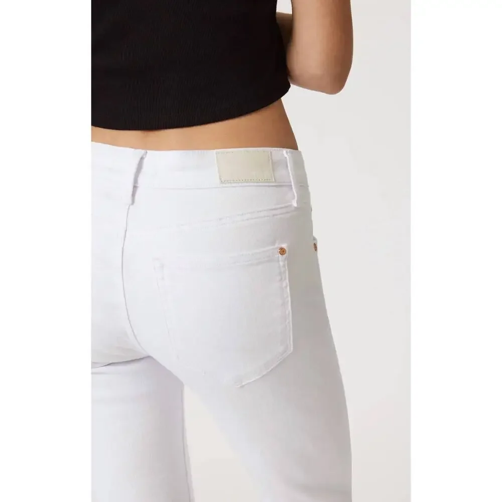 Mavi White Bootcut Jeans — Clean Straight-to-Flare